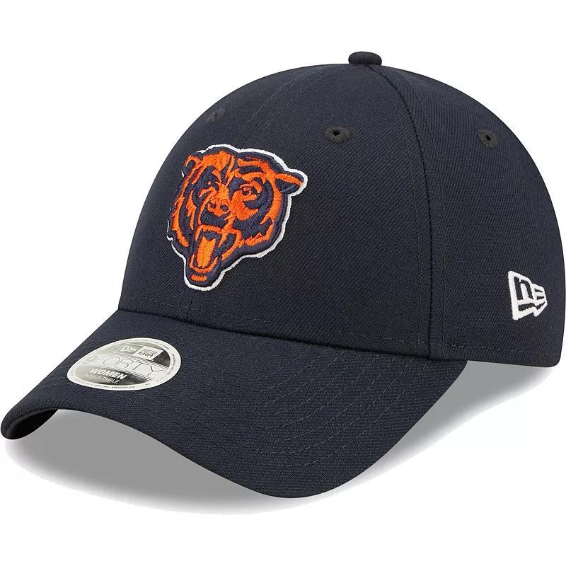 Womens New Era Chicago Bears Simple 9FORTY Adjustable Hat, Blue Product Image