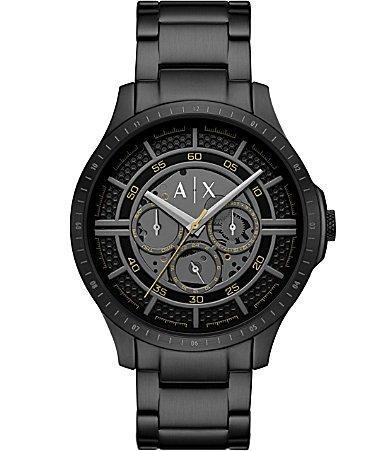 Armani Exchange Mens Hampton Rd. Chronograph Black Tone Stainless Steel Watch Product Image