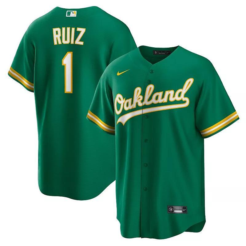 Nike Mens Esteury Ruiz Kelly Green Oakland Athletics Alternate Replica Jersey - Kelly Green Product Image