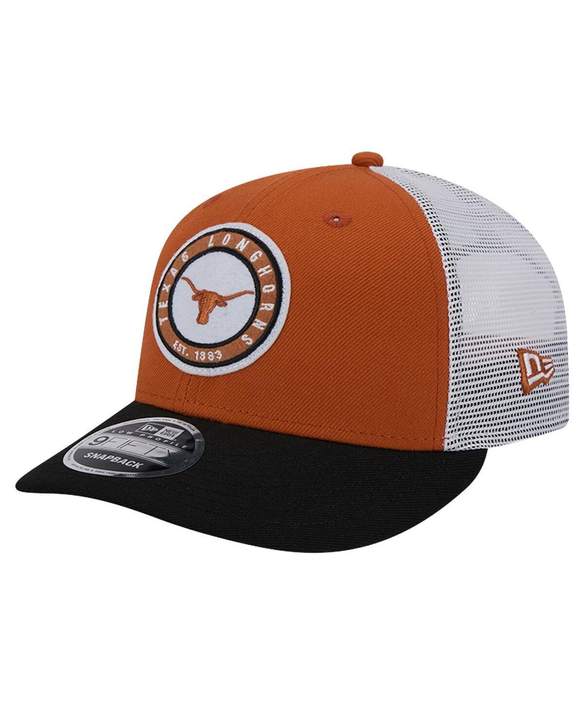 New Era Mens Texas Orange Texas Longhorns Throwback Circle Patch 9fifty Trucker Snapback Hat Product Image