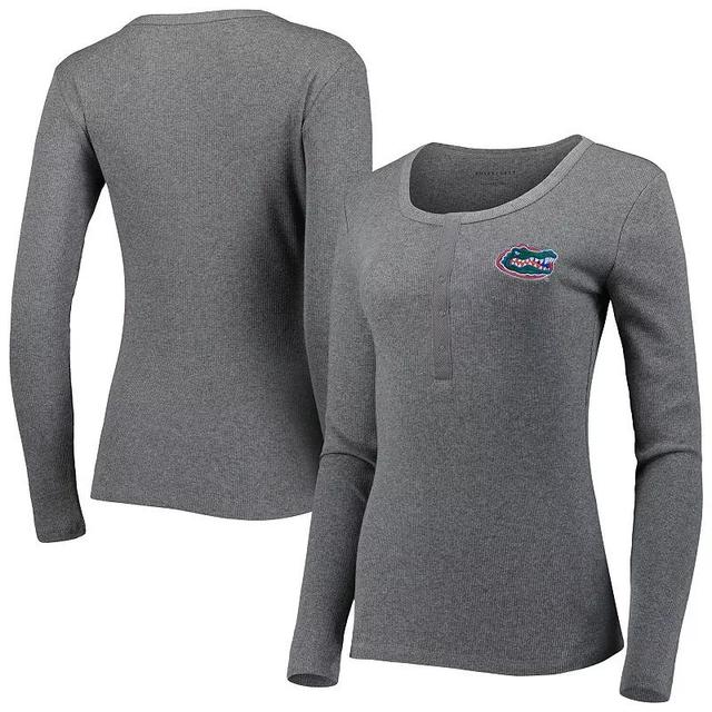 Womens Gray Florida Gators Harper Henley Long Sleeve T-Shirt Product Image