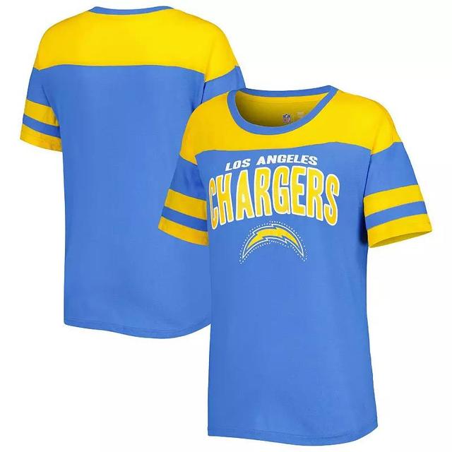 Womens G-III 4Her by Carl Banks Powder Blue/Gold Los Angeles Chargers Play the Ball T-Shirt Product Image