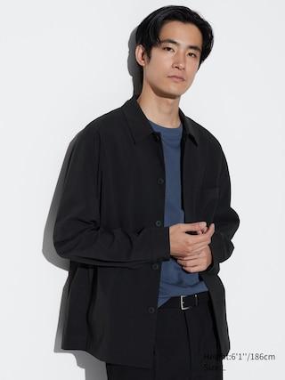 Airsense Shirt Jacket with Quick-Drying Black XL UNIQLO US Product Image