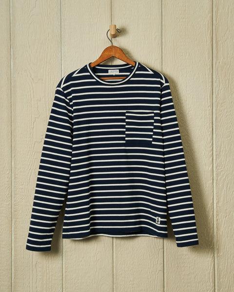 Seafarer Knit Shirt in Navy/White Product Image