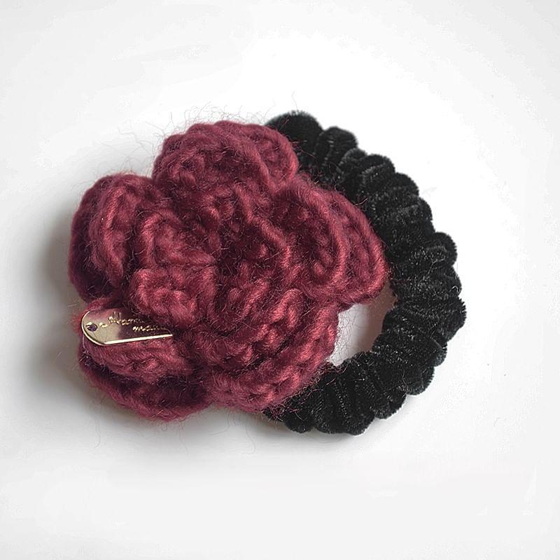 Crochet Flower Hair Tie Product Image