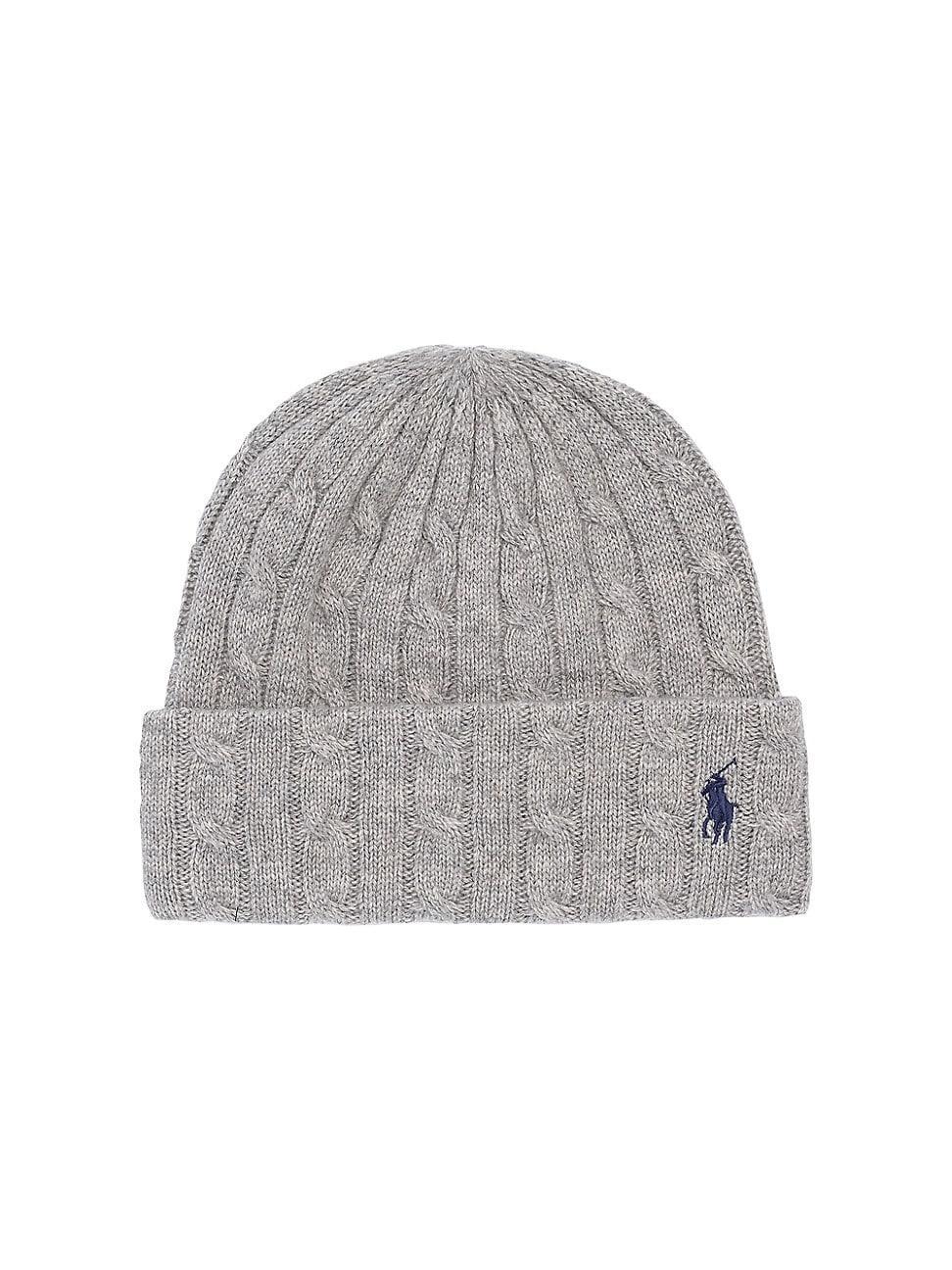 Womens Cable-Knit Wool & Cashmere Hat Product Image