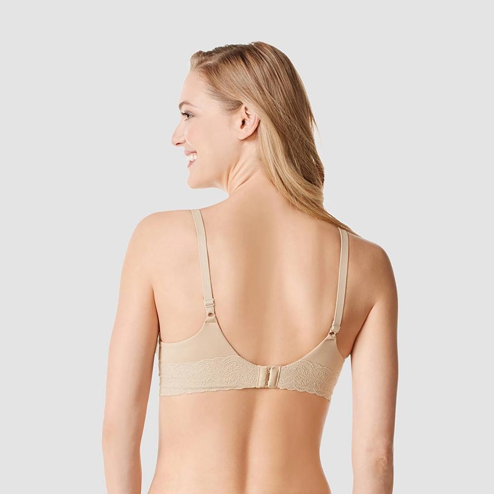 Simply Perfect by Warners Womens Supersoft Lace Wirefree Bra - Toasted Almond 38C Product Image