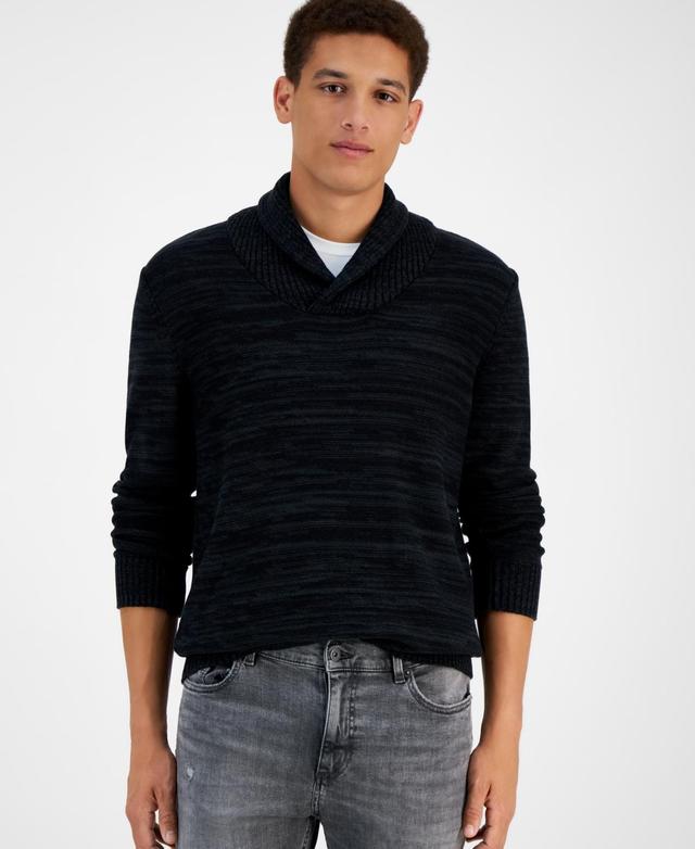 Sun + Stone Mens Marled Shawl-Collar Long Sleeve Pullover Sweater, Created for Macys Product Image