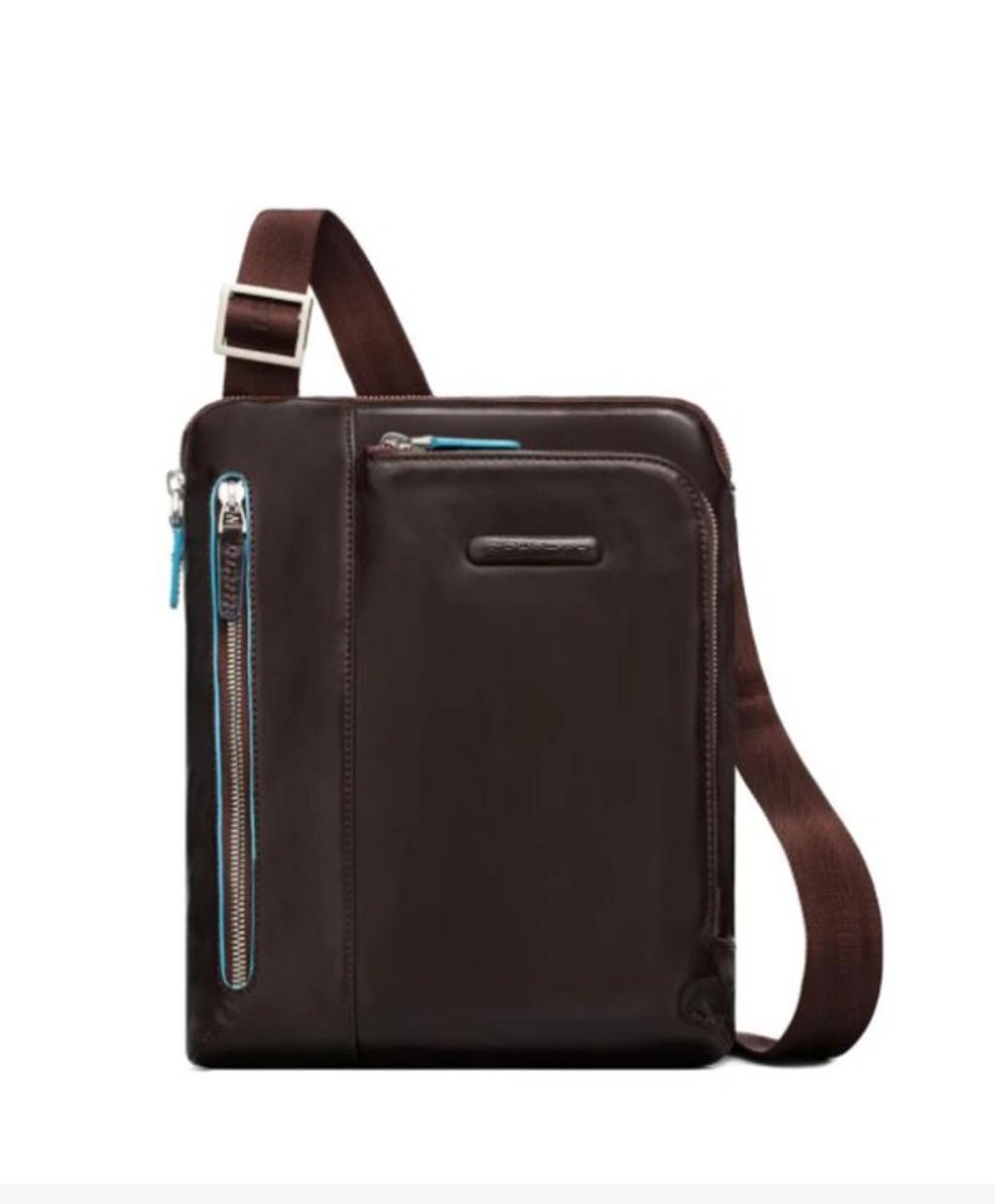 PIQUADRO Brown Ipad Bag With Pocket In Black Product Image