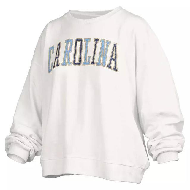 Womens Pressbox North Carolina Tar Heels Janise Waist Length Oversized Pullover Sweatshirt Product Image