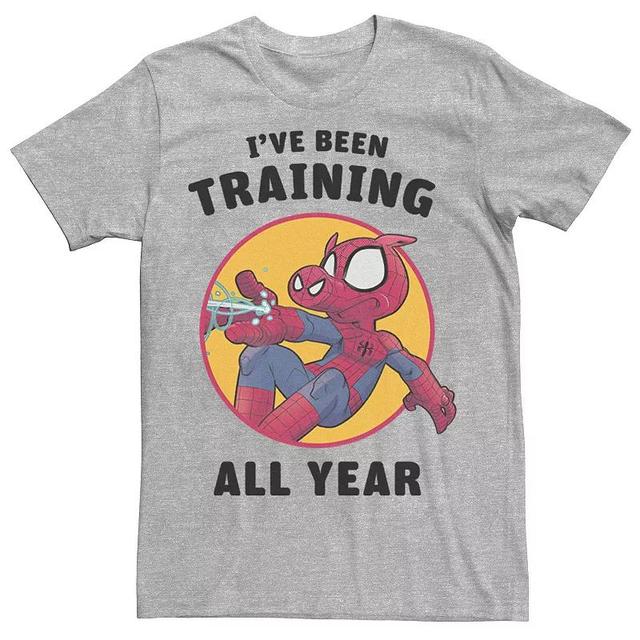 Mens Marvel Spider-Ham Ive Been Training All Year Tee Athletic Grey Product Image