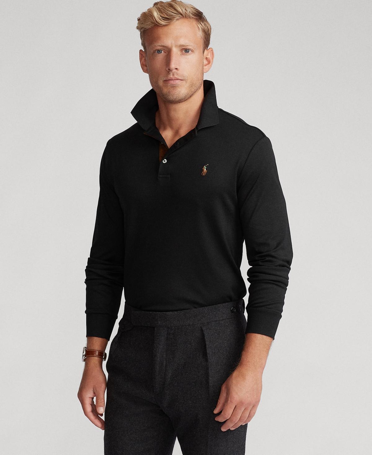 Polo Ralph Lauren Mens Classic-Fit Long Sleeve Soft Cotton Polo Shirt Product Image