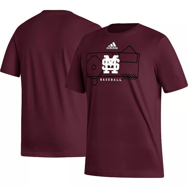 Mens adidas Maroon Arizona State Sun Devils Locker Lines Baseball Fresh T-shirt Product Image