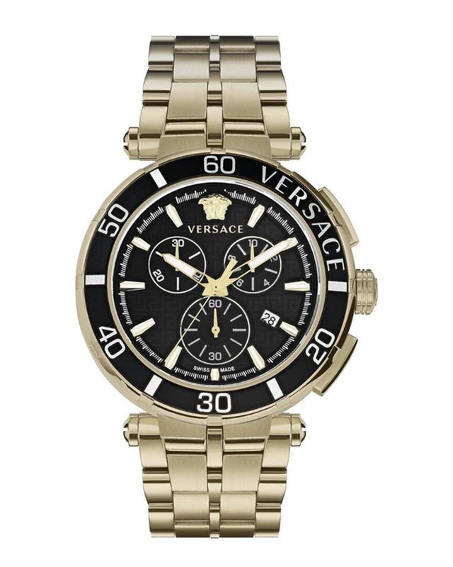 Men's Greca Chrono Watch In Gold Product Image