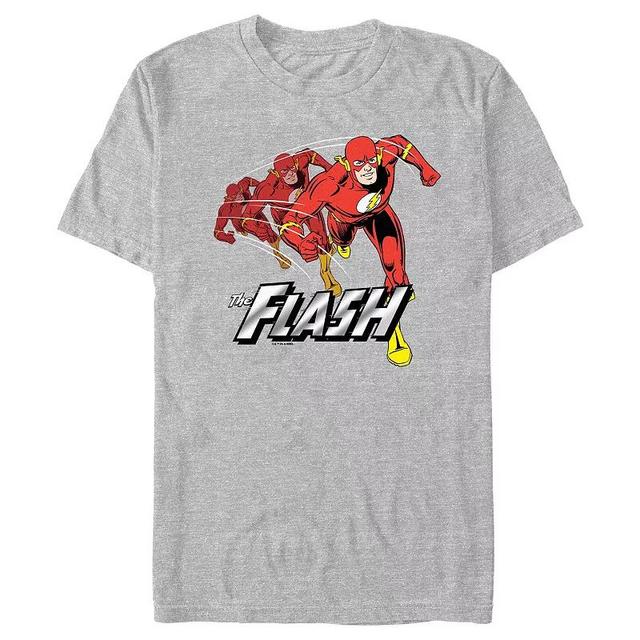 Mens The Flash Running Poster Graphic Tee Athletic Grey Product Image