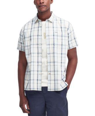 Barbour Mens Lerwick Short Sleeve Button-Front Check Pattern Shirt Product Image