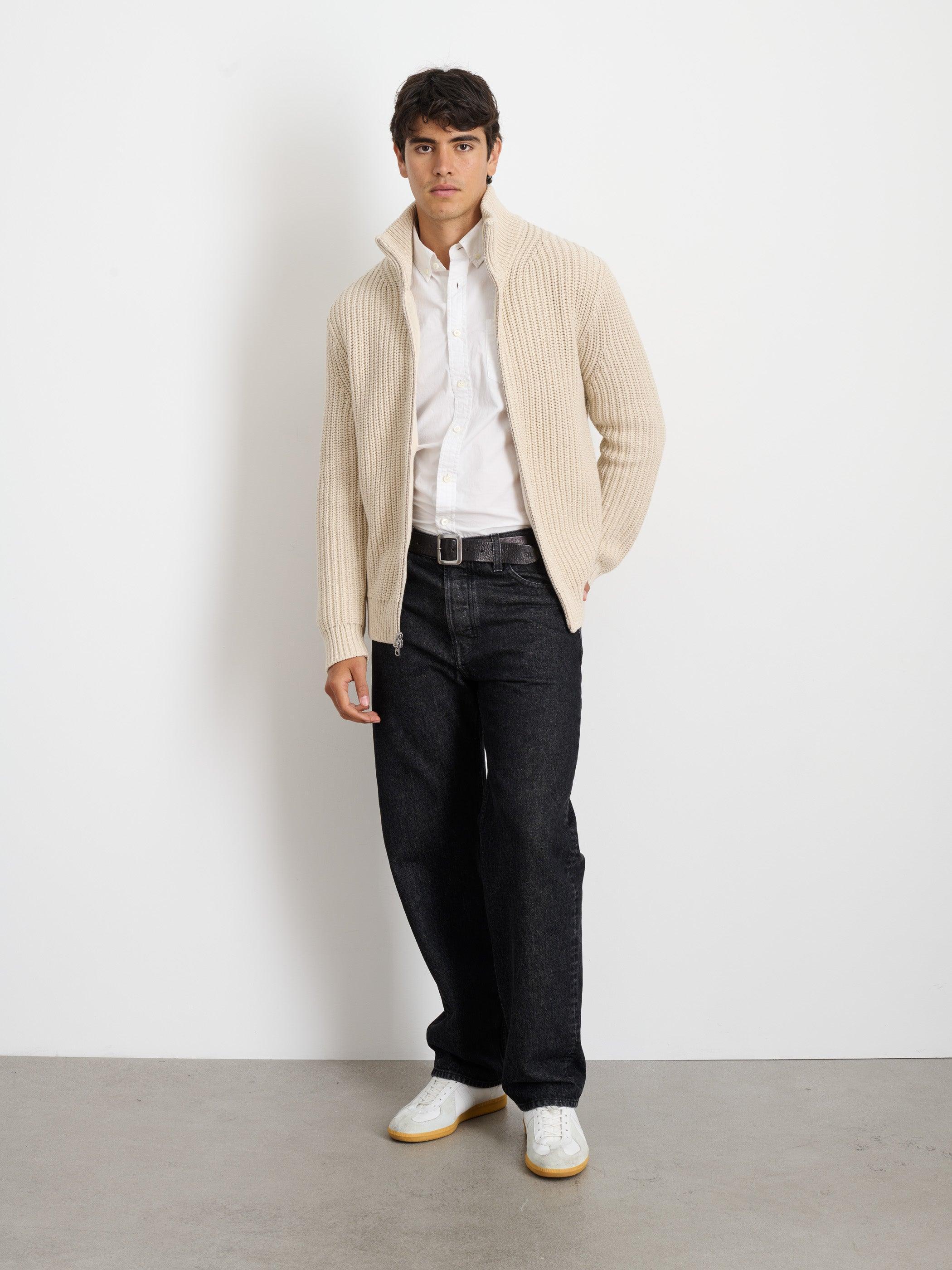 Wright Cardigan in Chunky Cotton Male Product Image