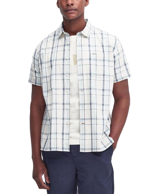 Barbour Mens Lerwick Short Sleeve Button-Front Check Pattern Shirt Product Image