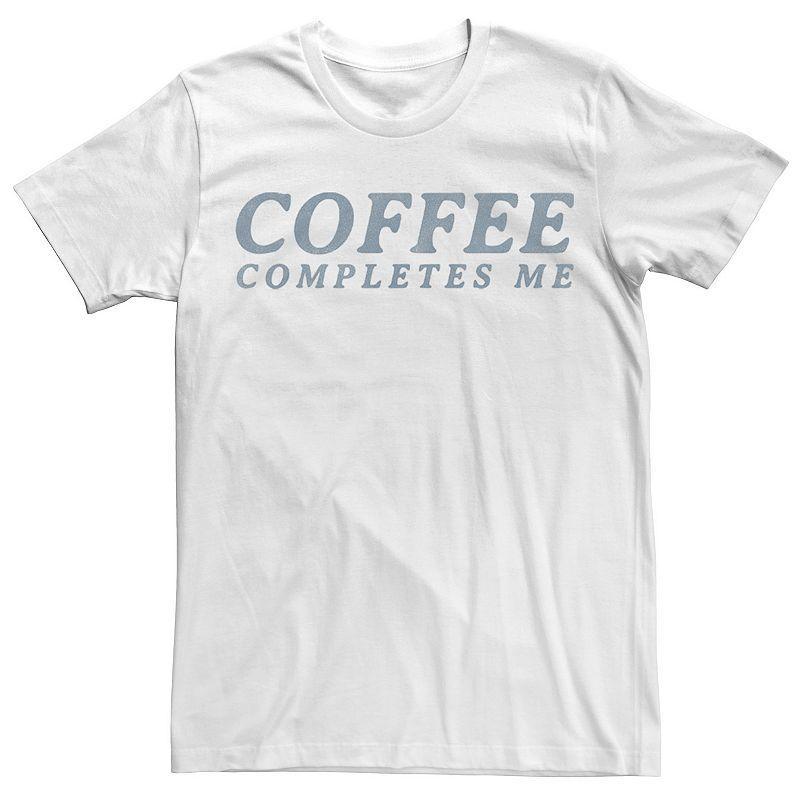 Mens Trendy Coffee Completes Me Tee Product Image