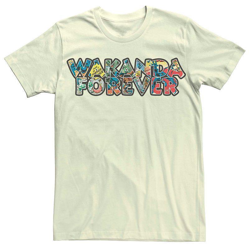 Mens Marvels Black Panther Retro Wakanda Forever Letter Fill Tee Product Image