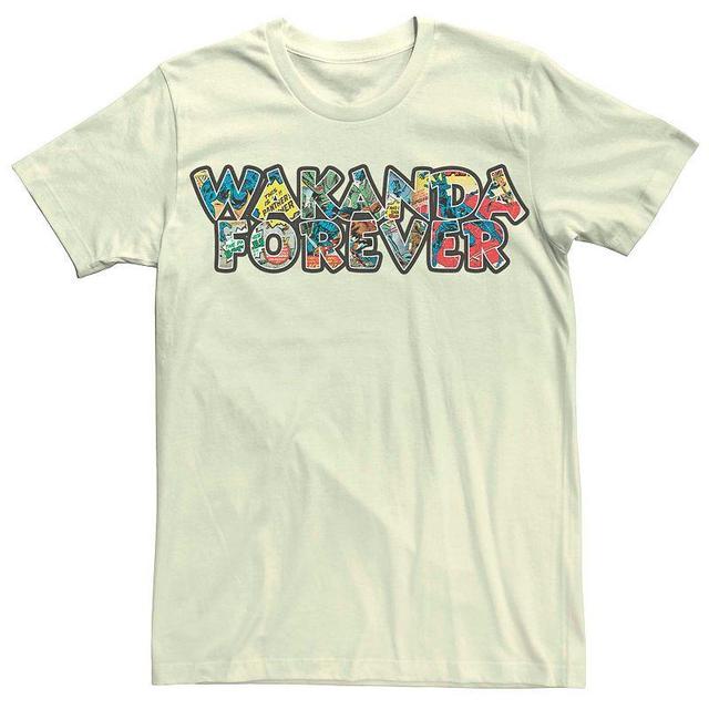 Mens Marvels Black Panther Retro Wakanda Forever Letter Fill Tee Product Image