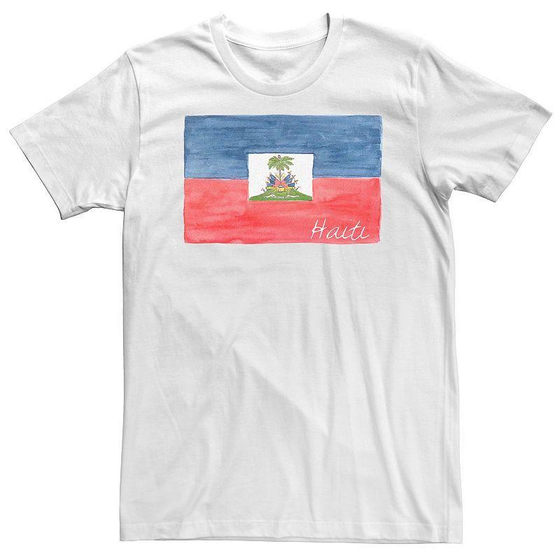 Big & Tall HHM Haiti Flag Watercolor Tee, Mens Product Image