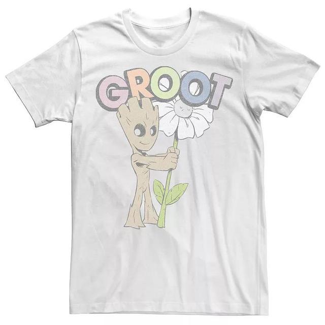 Mens Marvel Cute Groot Hugging Flower Tee Product Image