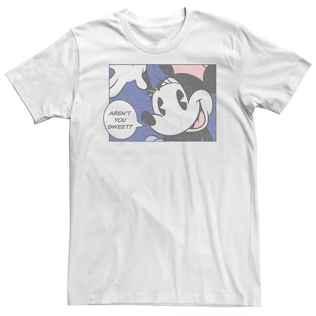 Big & Tall Disney Mickey Mouse & Friends Minnie Mouse Arent You Sweet? Comic Tee, Mens, Size: 3XL Tall, White Product Image