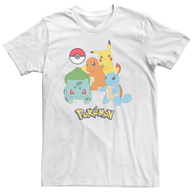 Big & Tall Pokemon First Generation Group Graphic Tee, Mens Product Image