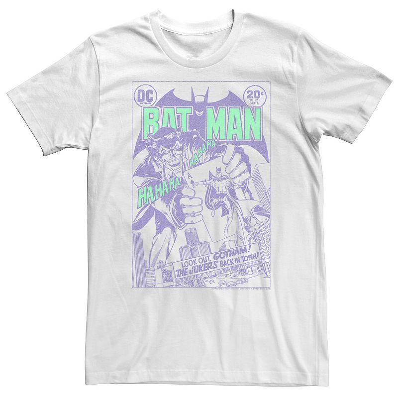 Big & Tall DC Comics Batman Purple Hue Comic Poster Tee, Mens Product Image