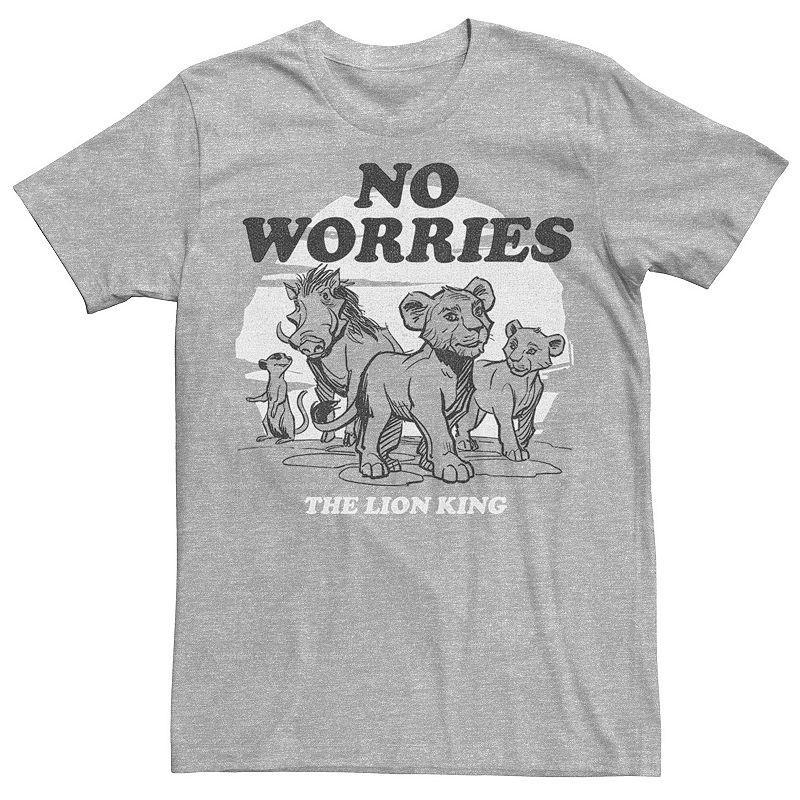 Mens Disney The Lion King Live Action No Worries Group Shot Tee Athletic Grey Product Image