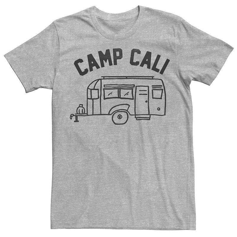 Mens Camp Cali Camper Trailer Line Art Graphic Tee Athletic Grey Product Image