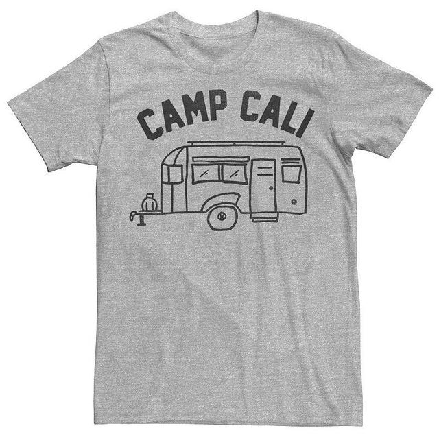 Mens Camp Cali Camper Trailer Line Art Graphic Tee Athletic Grey Product Image