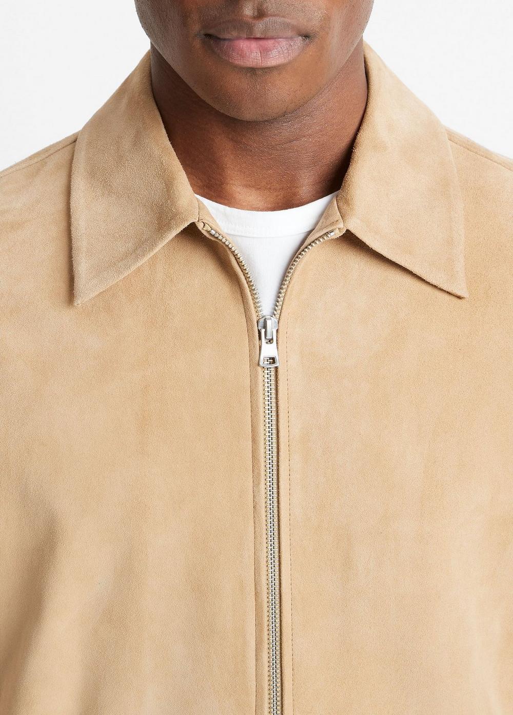 Suede Zip-Up Jacket Product Image