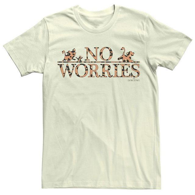 Disneys The Lion King Mens No Worries Leopard Fill Tee Athletic Grey Product Image