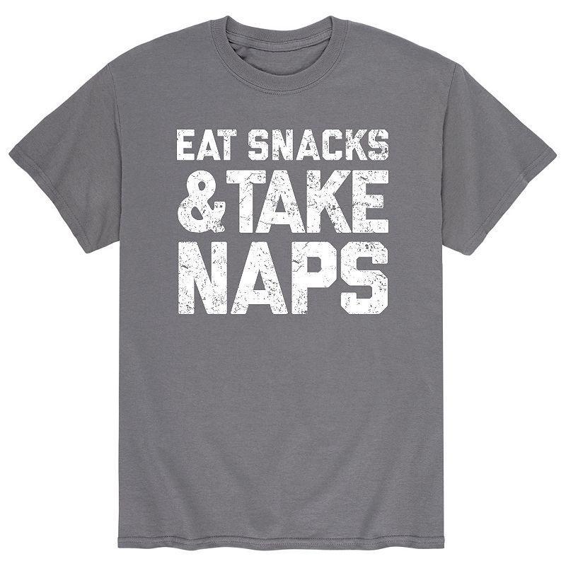 Mens Eat Snacks And Take Naps Tee Product Image