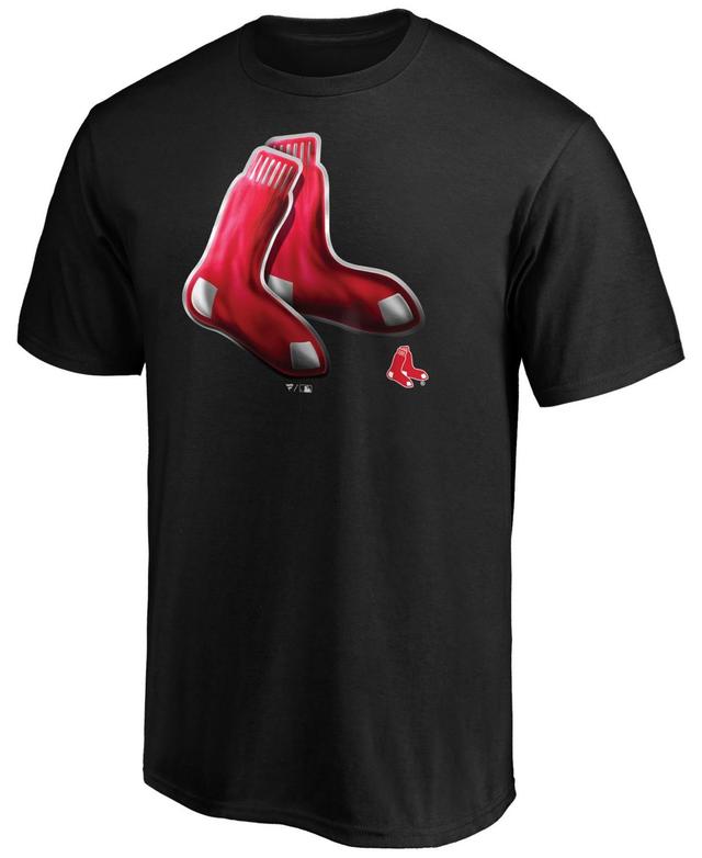 Mens Red New Jersey Devils Team Primary Logo T-shirt Product Image