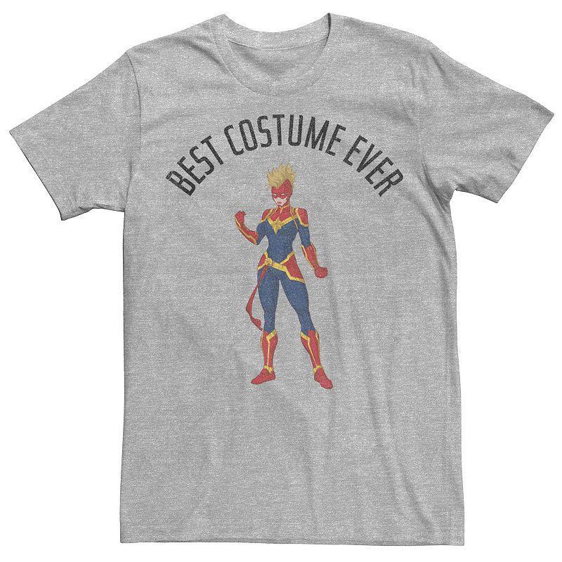 Mens Marvel Captain Marvel Best Costume Ever Portrait Graphic Tee Athletic Grey Product Image