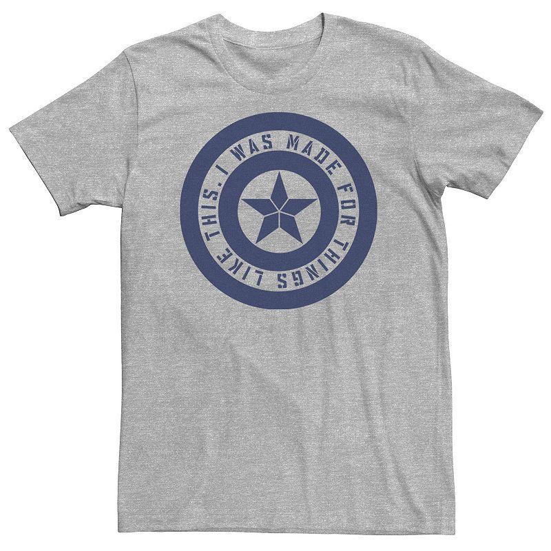 Big & Tall Marvel Avengers Endgame Captain America Quote Tee, Mens Athletic Grey Product Image