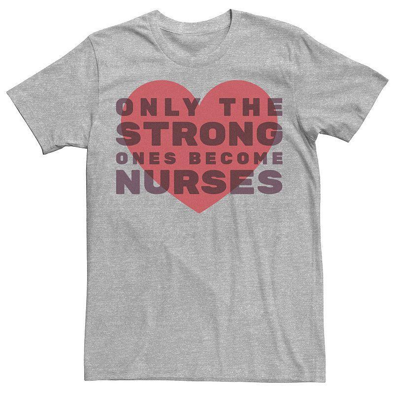 Mens Only The Strong Ones Become Nurses Heart Graphic Tee Product Image