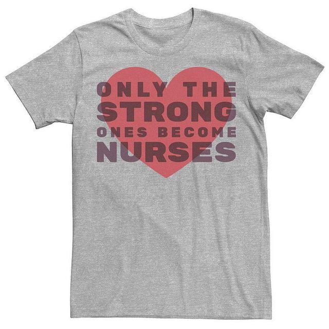 Mens Only The Strong Ones Become Nurses Heart Graphic Tee Product Image