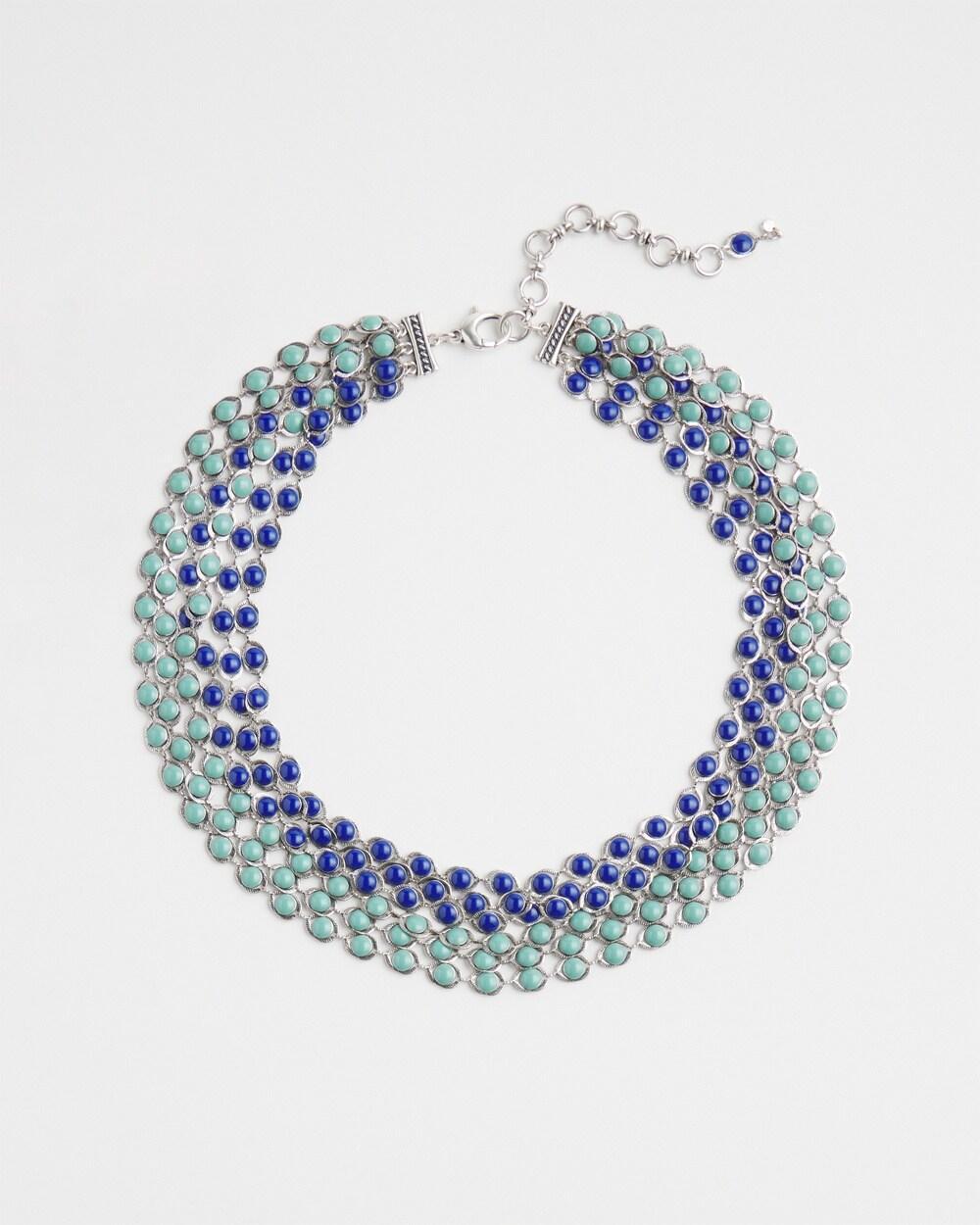 Western Multistrand Bib Necklace   Chico's - Blue Multi - Women Product Image