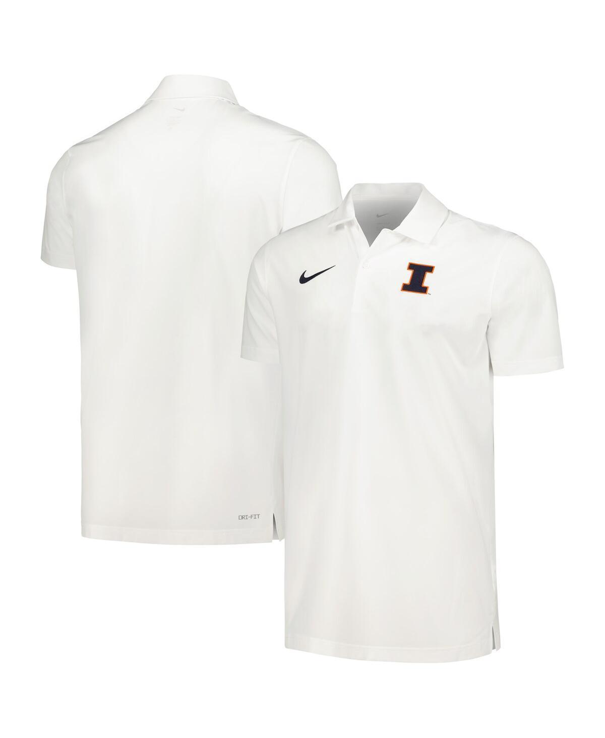 Mens Nike White Illinois Fighting Illini Sideline Polo Shirt Product Image