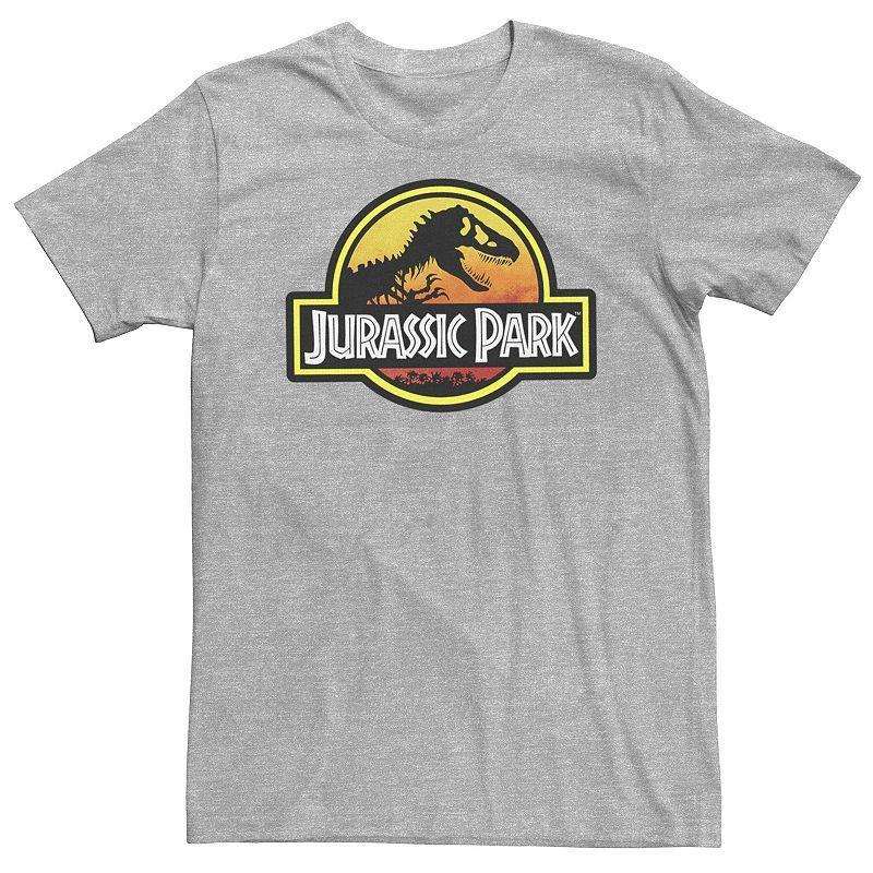 Big & Tall Jurassic Park Sunset Circle Graphic Tee, Mens Athletic Grey Product Image