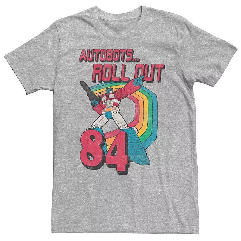 Big & Tall Transformers Autobots Roll Out 84 Retro Tee, Mens Med Grey Product Image