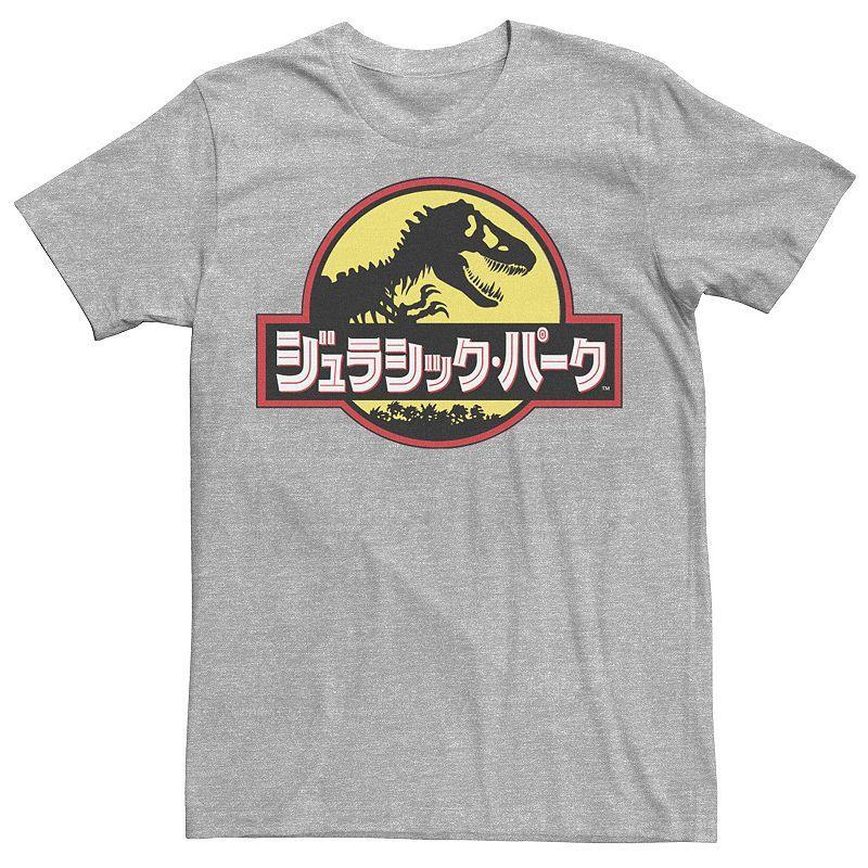 Mens Jurassic Park Japanese Classic Logo Graphic Tee Med Grey Product Image