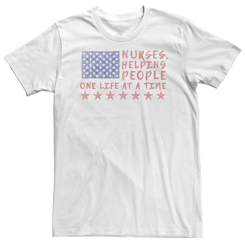 Big & Tall Nurses, Helping People One Life At A Time Tee, Mens Product Image