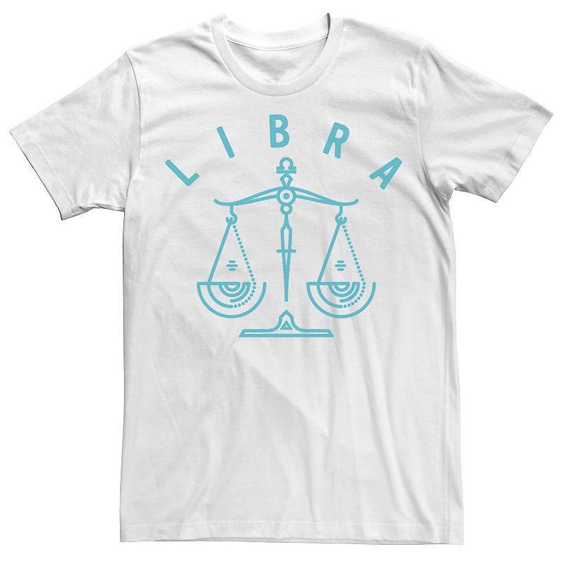 Mens Libra Scale White Ink Sketch Tee Product Image