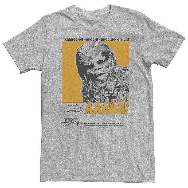 Mens Star Wars Chewbacca Pop Poster Tee Athletic Grey Product Image