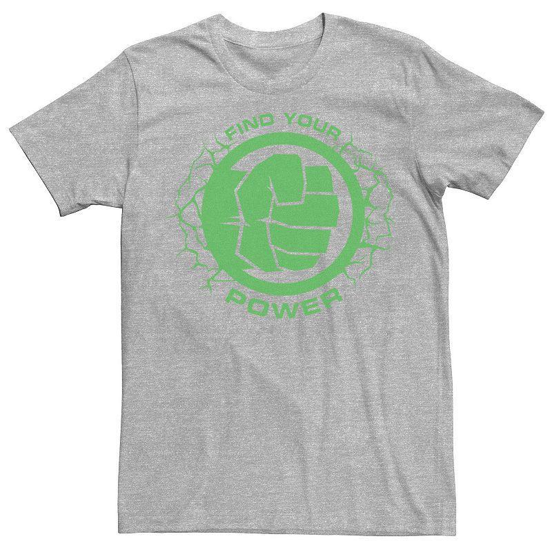 Mens Marvel Hulk Find Your Power Simple Logo Tee Med Grey Product Image